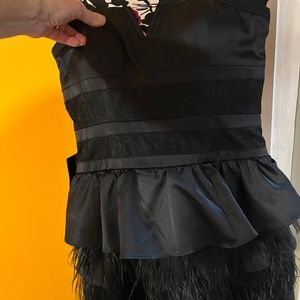 Bebe black gala dress with lace